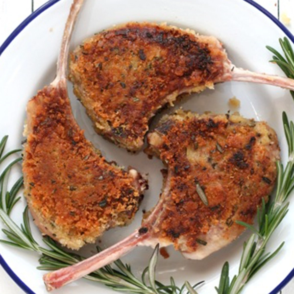 Mustard and Herb Lamb Chops with Honey Dressing